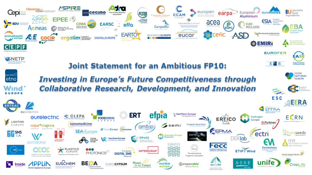 Joint Statement for an Ambitious FP10: Investing in Europe’s Future Competitiveness through Collaborative Research, Development, and Innovation