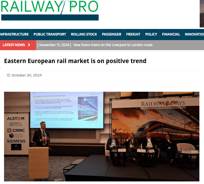 Eastern European rail market is on positive trend (RailwayPro)