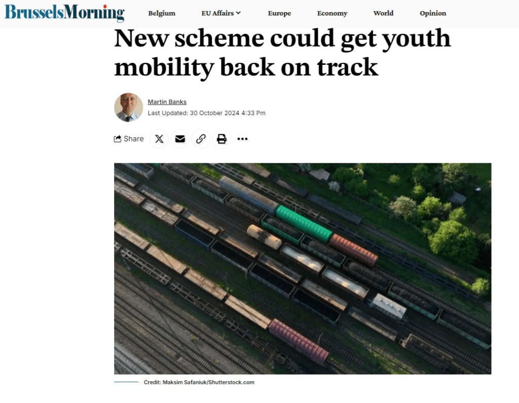 New scheme could get youth mobility back on track (Brussels Morning)