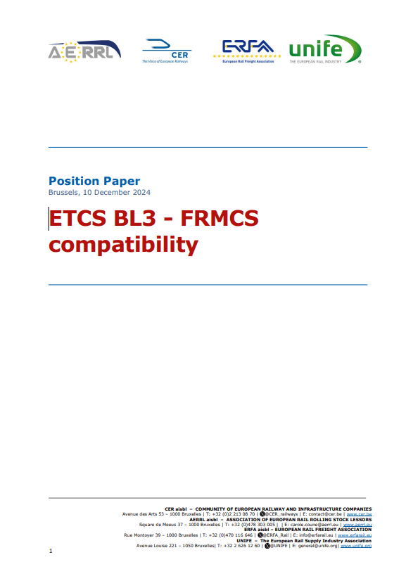 Joint Position Paper: ETCS-FRMCS Compatibility 2024